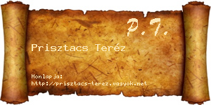 Prisztacs Teréz névjegykártya